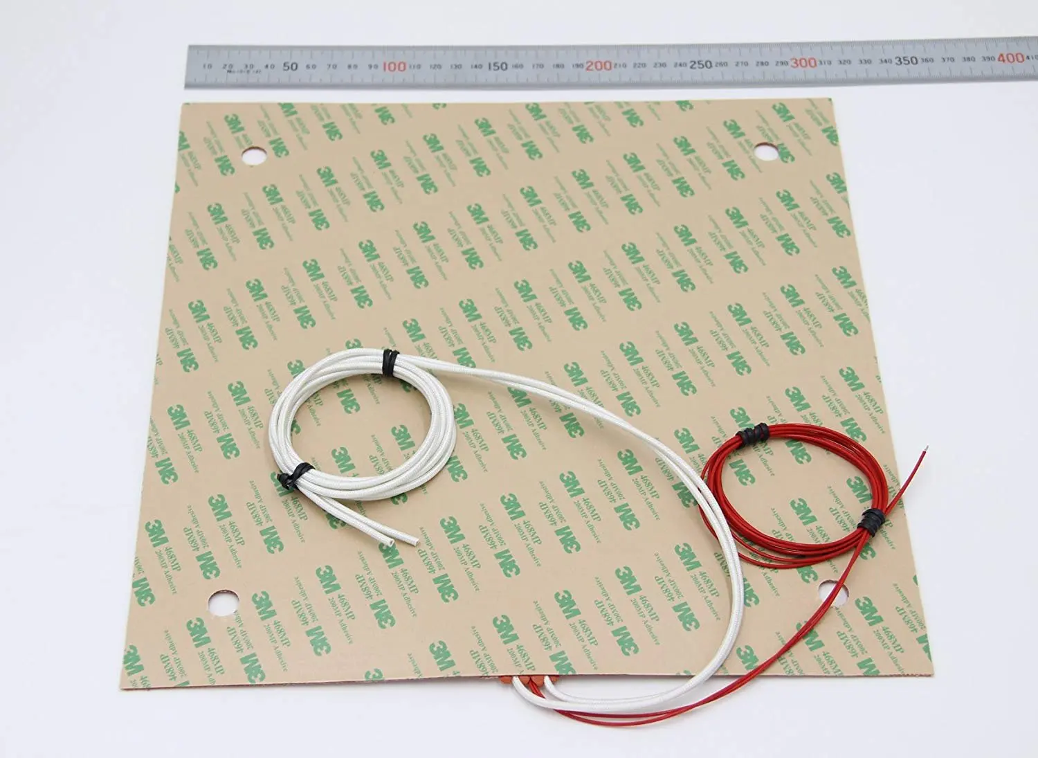 Silicone Rubber Electric Heating Pad Thermal Heated Hot Mat Plate for Creality CR-10 /CR-10S 3D Printer Heater Bed 4 Screw Holes