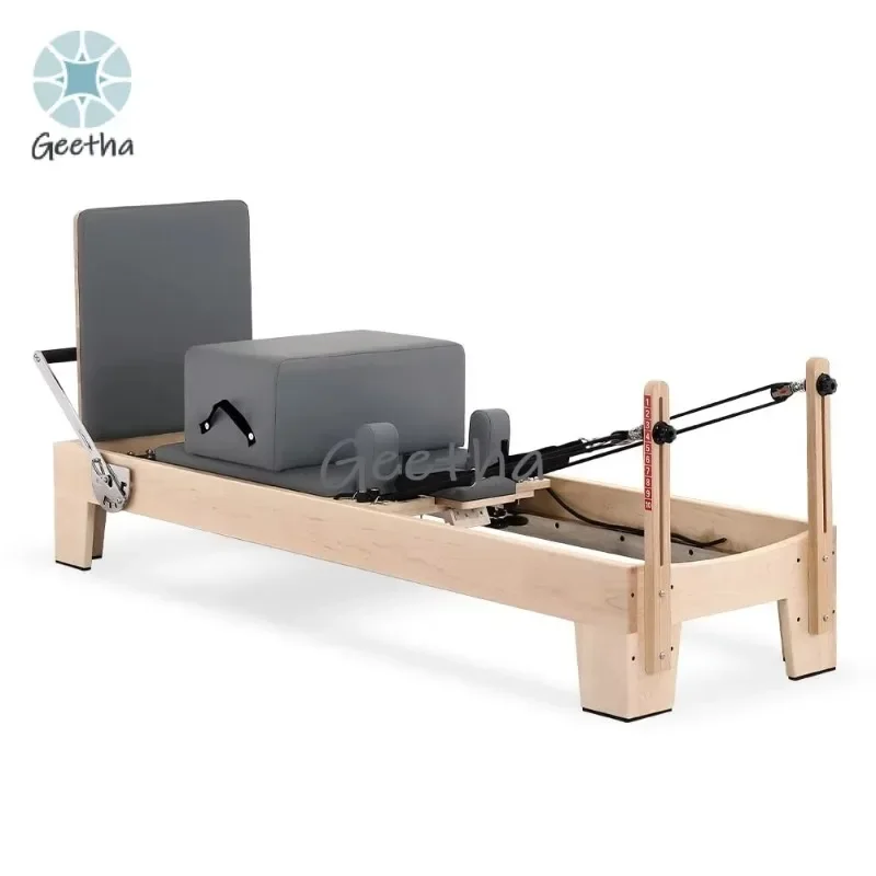 

Commercial Home Maple Wood Legs Post Wooden with Springs Hot Selling Lightweight Pilates Reformer Bed