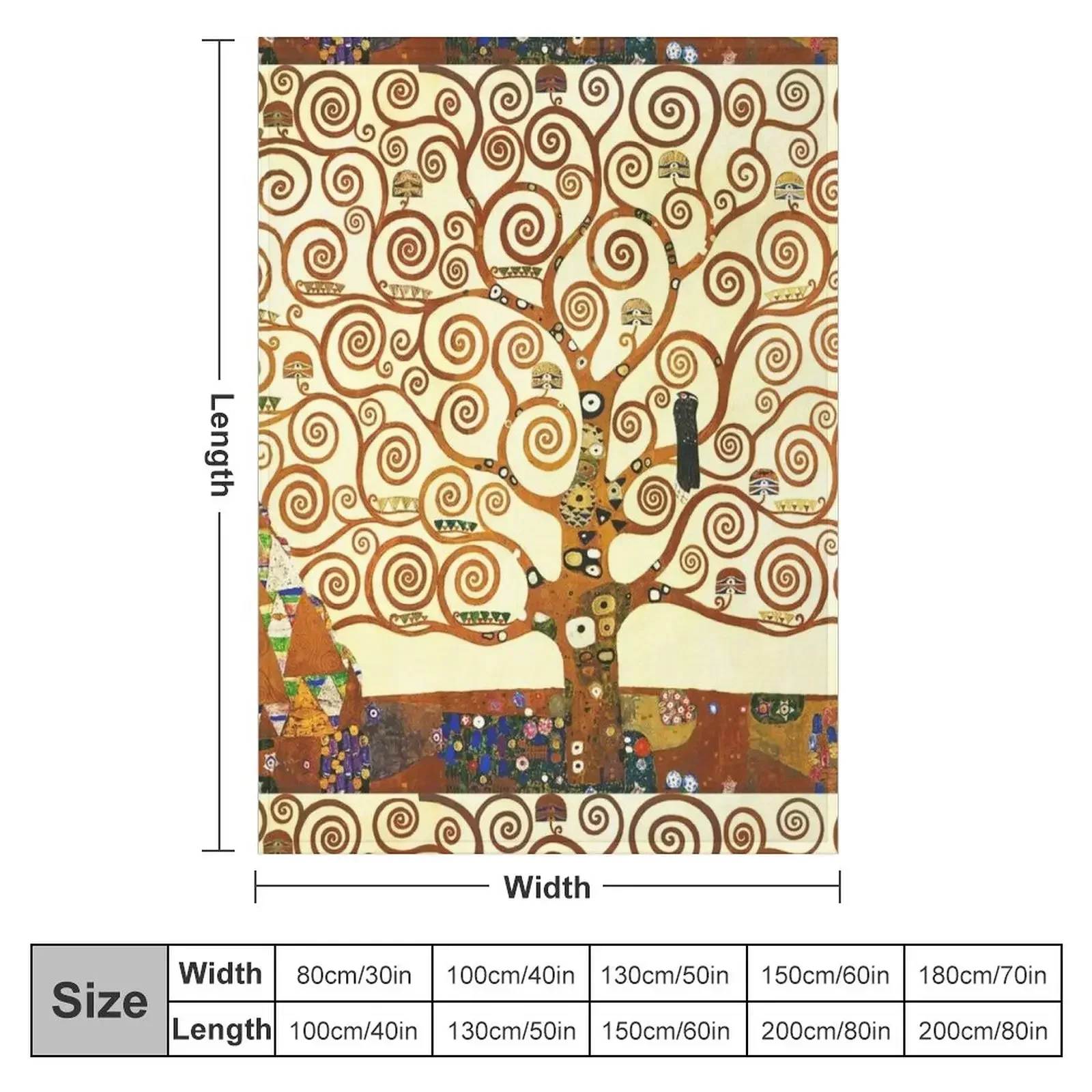 HD The Tree of Life, 1905 by Gustav Klimt - HIGH DEFINITION Throw Blanket wednesday Summer Beddings Blankets