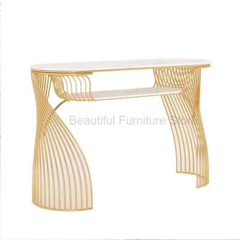 Simple fashion high-end net celebrity wrought iron manicure station manicure table chair стол для маникюра стол для маникюра