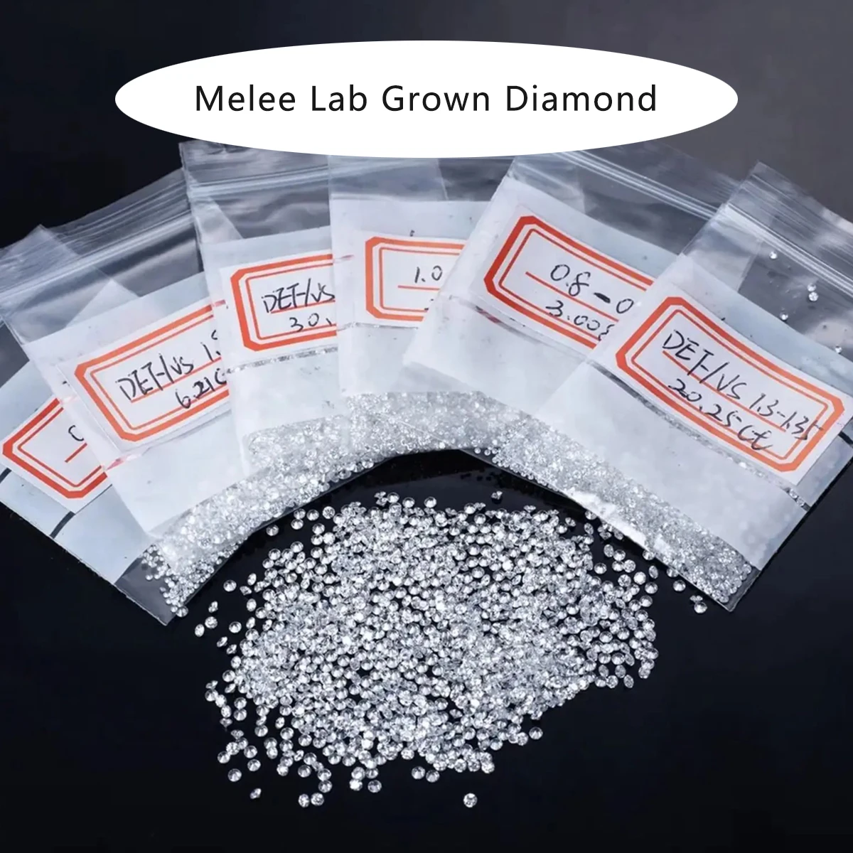 

DEF VVS-VS Top Melee Lab Grown Diamond 0.8mm~3mm White Color HPHT Diamonds Full Cut Real Small Loose Diamond Stone Wholesale