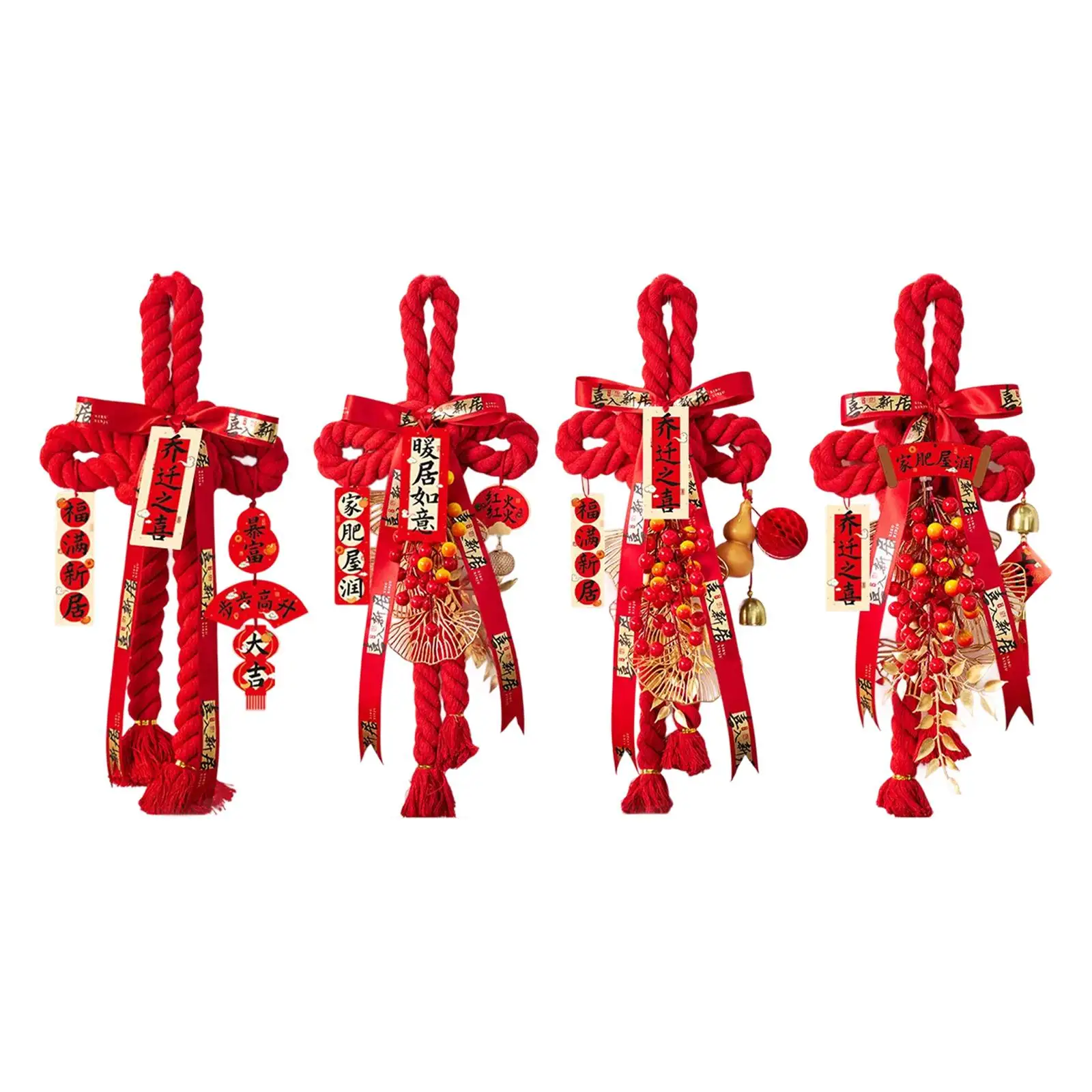Chinese Knot Pendant Decorative Hanging Ornament, Lunar New Year Decorations, Spring Festival Decor for Holiday Ceiling Window view 2
