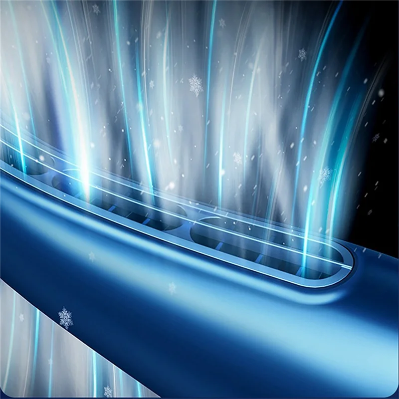 

A45I Подвесной шейный вентилятор Перезаряжаемый USB Портативный турбо-безлистный охлаждающий ленивый подвесной шейный вентилятор