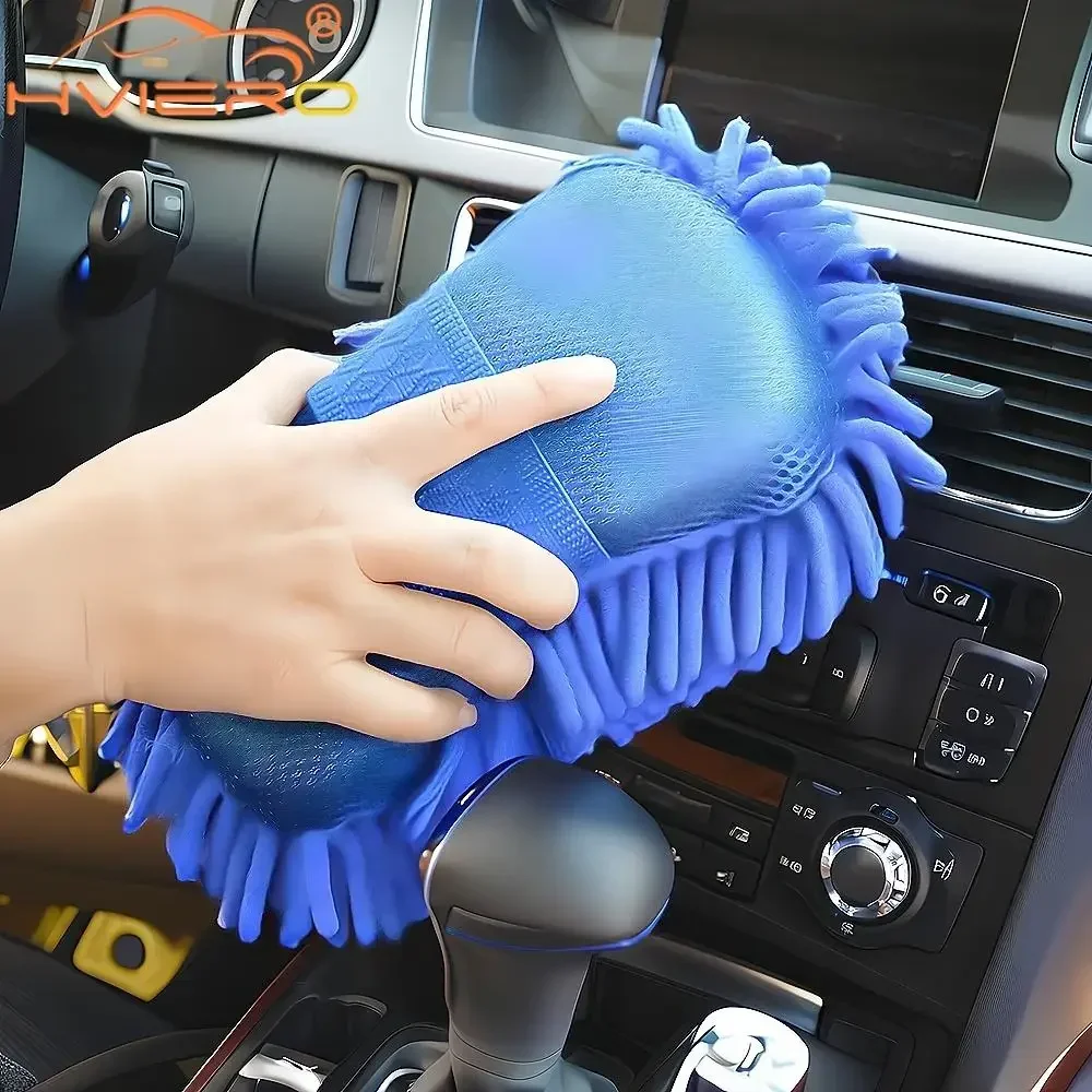 Blue Gloves Paint Cleaner Rust Tar Spot Remover Microfiber Car Motos Washer Cleaning Care Detailing Brushes Washing Towel Tools