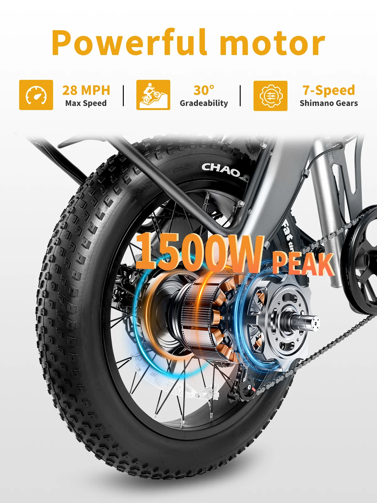 Rower elektryczny składany Luckep X1 Lite dla dorosłych, silnik o mocy 1500W, prędkość maksymalna 45 km/h, zasięg 96 km, akumulator 15AH, opony Fat Tire 20 x 4.0 z NFC