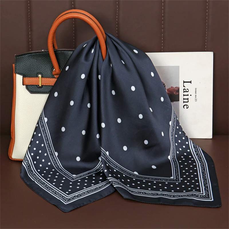 

2026 New Luxury Design Square Silk Scarf Women 70*70cm Bandana Soft Hair Band Wrap Hijab Neckerchief Hairband Headband Foulard