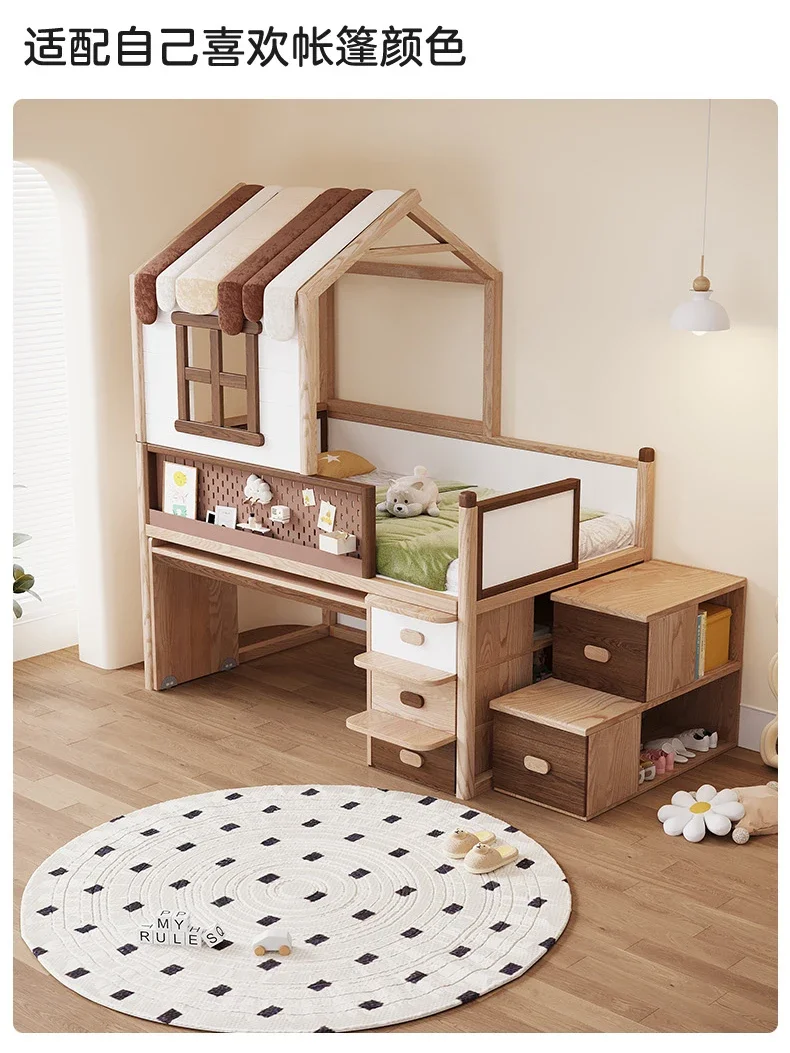 Children's bed Tree house Half height bed Small apartment Small bedroom