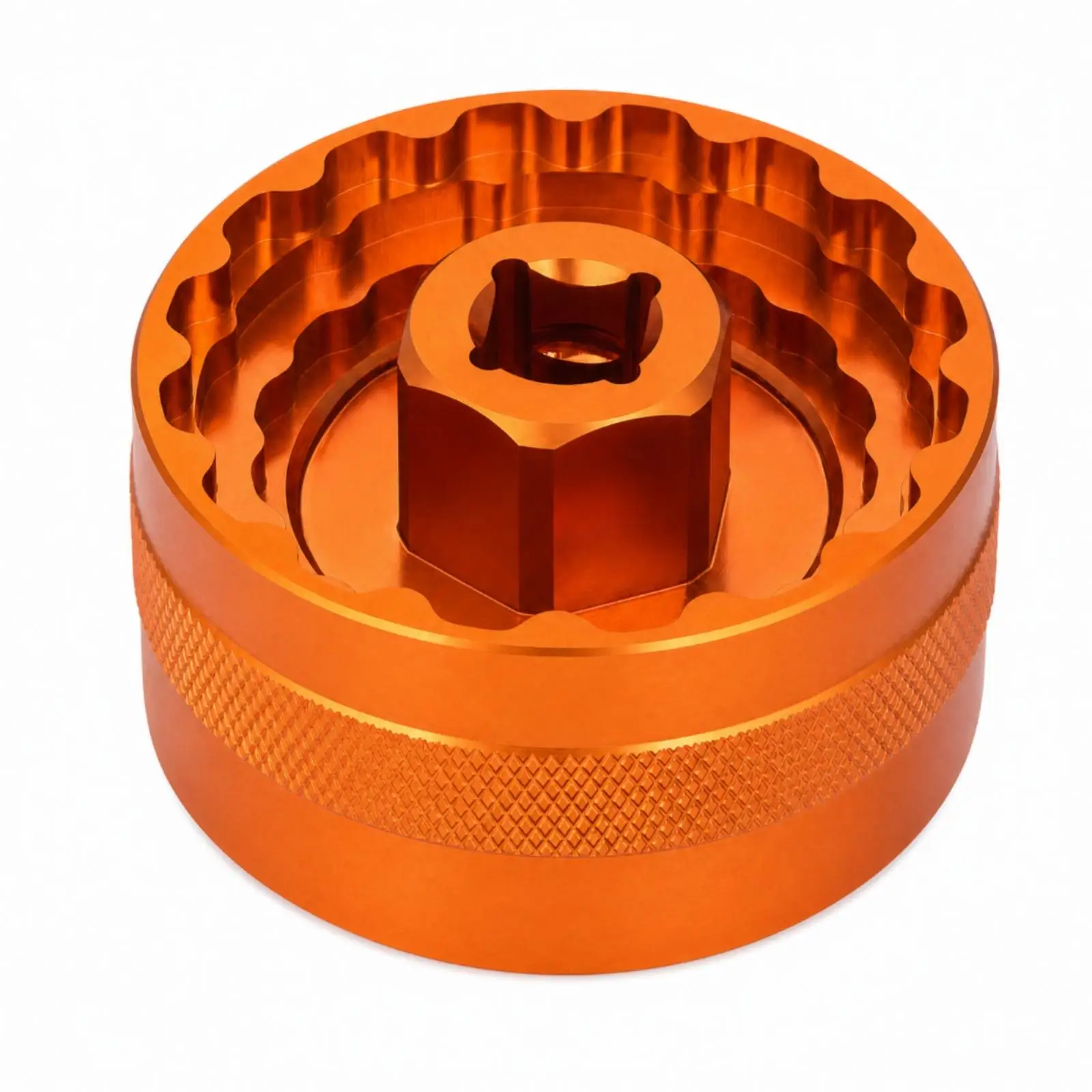 Lightweight Bicycle Bottom Bracket Key Tool CNC Machined Spline Socket for One Piece Crankset Service
