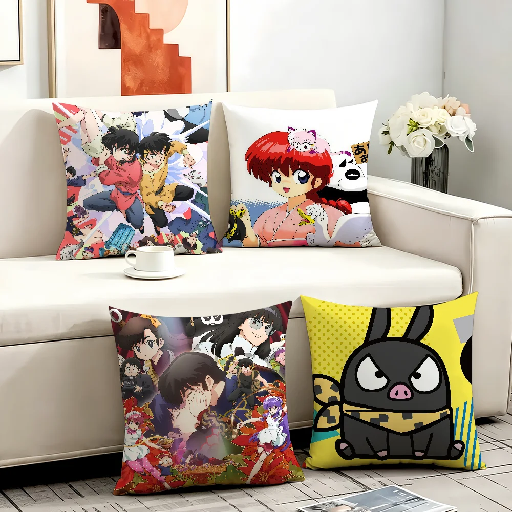 Cartoon Ranma 12 S3 cushion cover Anti-dustmite Sofa Cushion Decorative Office Cover Lounge Area Indoor & Outdoor Use