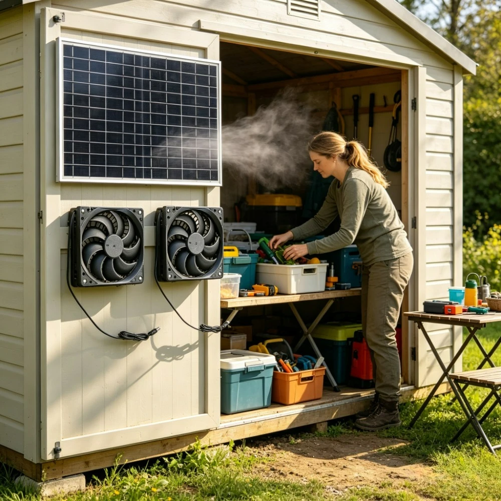 Outdoor Power Vent - RV 캠핑용 태양광 무소음 배기 환풍기