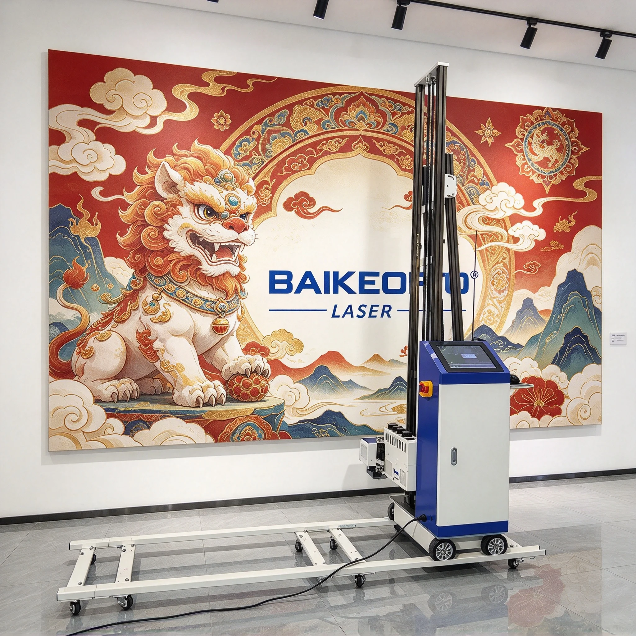 Portable Vertical UV Mural Inkjet Printer Double DX10 Printhead 5 Colors 3D Effect Wall Painting Machine with Detachable Rails