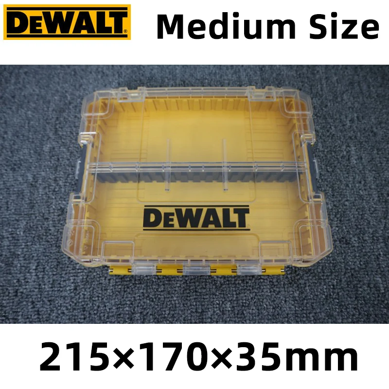 Dewalt Original Tool Box Tough Case Small Medium Parts Accessories Storage Drill parts Bit Box Stackable Combination Toolkit