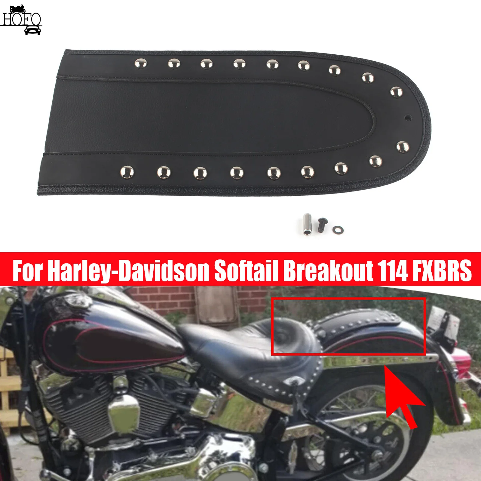 New Motorcycle Rear Fender Bib Solo Seat Cover Black For Harley-Davidson Softail Breakout 114 FXBRS FXBR Fat Bob