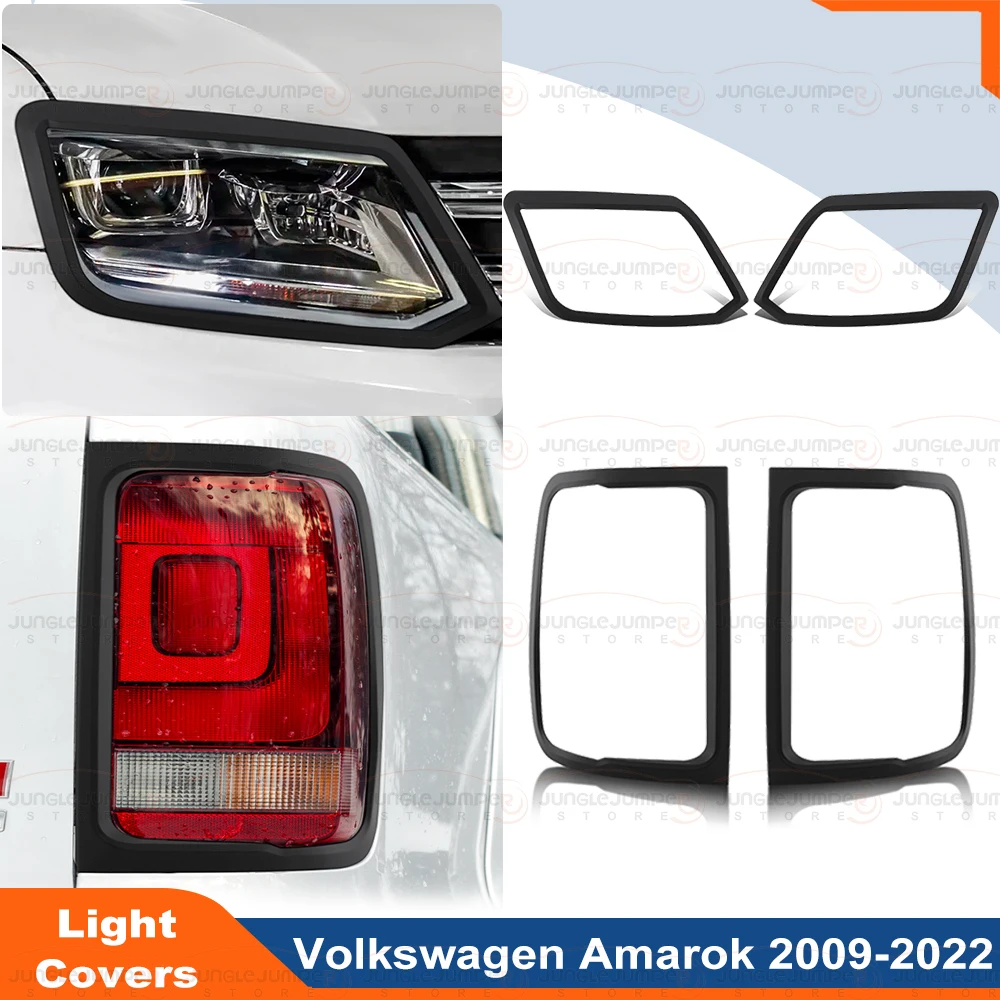 

4 шт./компл., набор накладок на задние фонари, крышка фары для VW Volkswagen AMAROK 2009-2022, крышка передней и задней фары