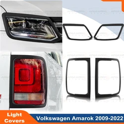Headlight Tail Light Covers Trim for VW Volkswagen AMAROK 2009-2022 Front Rear Lamp Covers Protector Covers Car Accessories