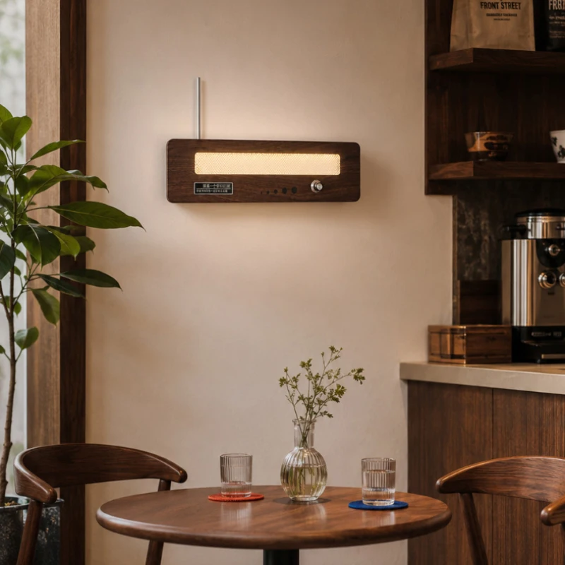 High-end Antique Style One-word Wall Lamp Retro Design Aisle Corridor Lamp Bedroom Bedside Atmosphere Background Wall Lamp