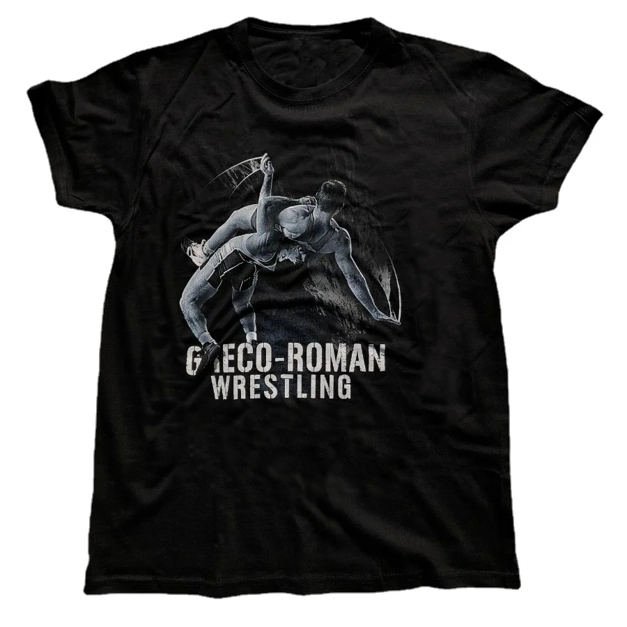 Greco-Roman Wrestling Printed T-Shirt Classical Sports Design Summer Cotton Short Sleeve O-Neck Men\'s T Shirt New S-3XL