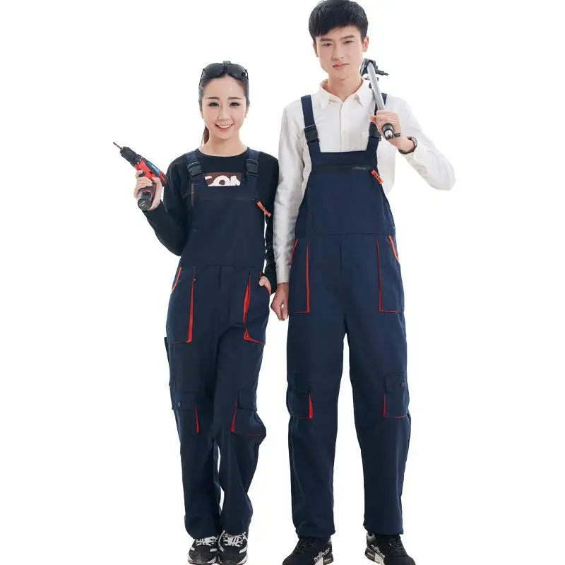 Men's Jumpsuit Workshop Work Clothes Printed With Logo Auto Repair Electrical Welding Painting Wearing Repair Strap Pants