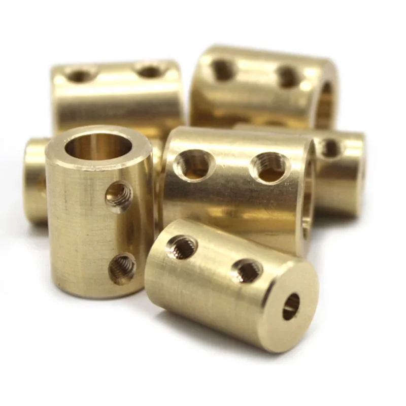 3.17/4/5/6/8/10/12mm Brass Rigid Motor Shaft Coupling Coupler Transmission Connector Sleeve Adapter For  RC Boat Car Airplane