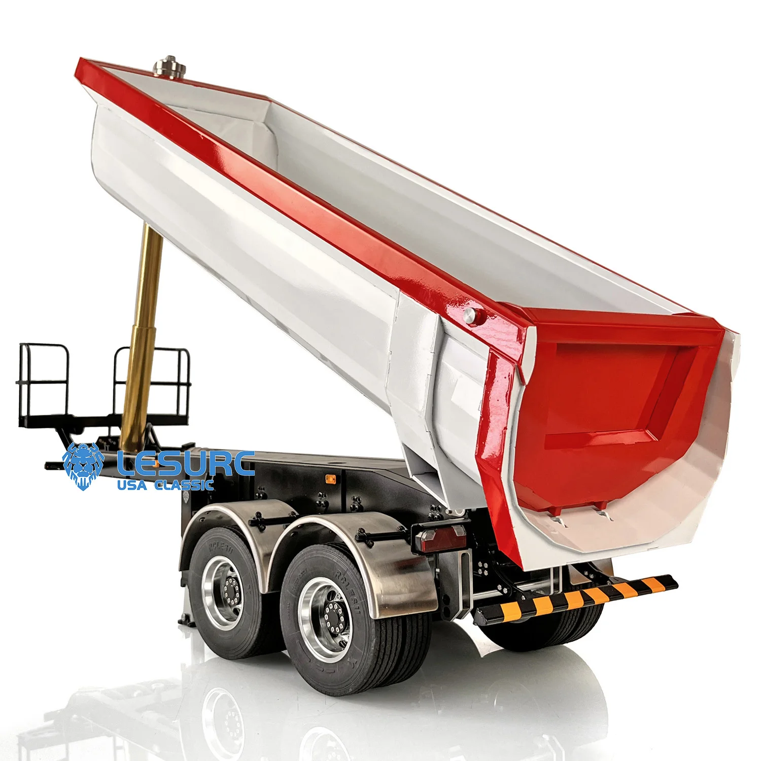 LESU 1/14 Metal Hydraulic Dumper Trailer Model Radio Control Tractor Truck DIY Tamiyaya Cars Outdoor Toys THZH1305