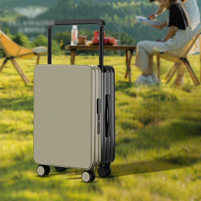 New Mid-Width Draw-Bar Luggage Large Capacity Travel Password Suitcase ABS+PC Fashion Travel Suitcase on Wheels