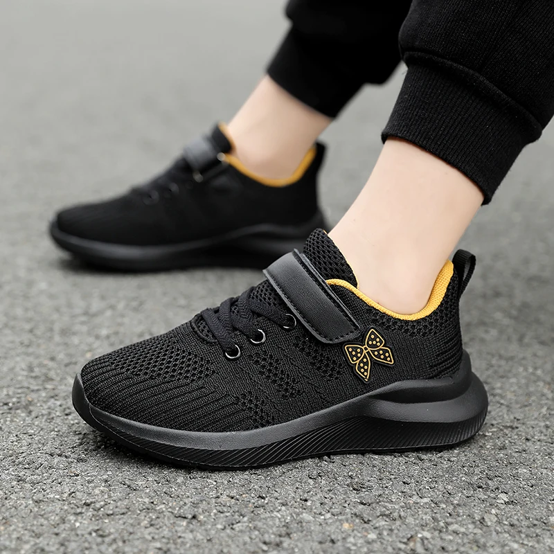 Niedliche Mädchen-Freizeitschuhe, leichte Mesh-Laufschuhe für Studenten und Kinder, flache, bequeme Wanderschuhe, rutschfest – Detail 12