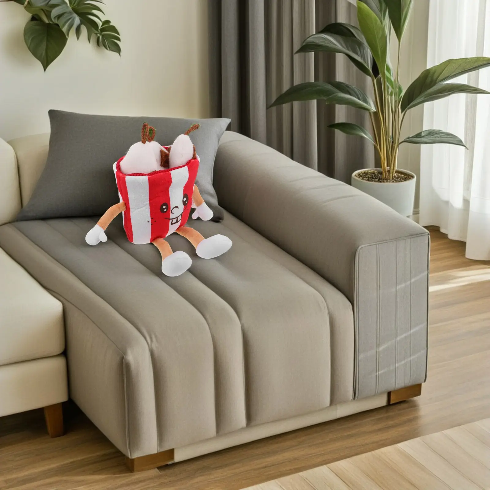 Cuscino Realistico a Forma di Popcorn da 30 Cm - Simpatico Cuscino Imbottito a Forma di Cibo per Alleviare lo Stress - Divertente Cuscino Decorativo per Bambini e Adulti