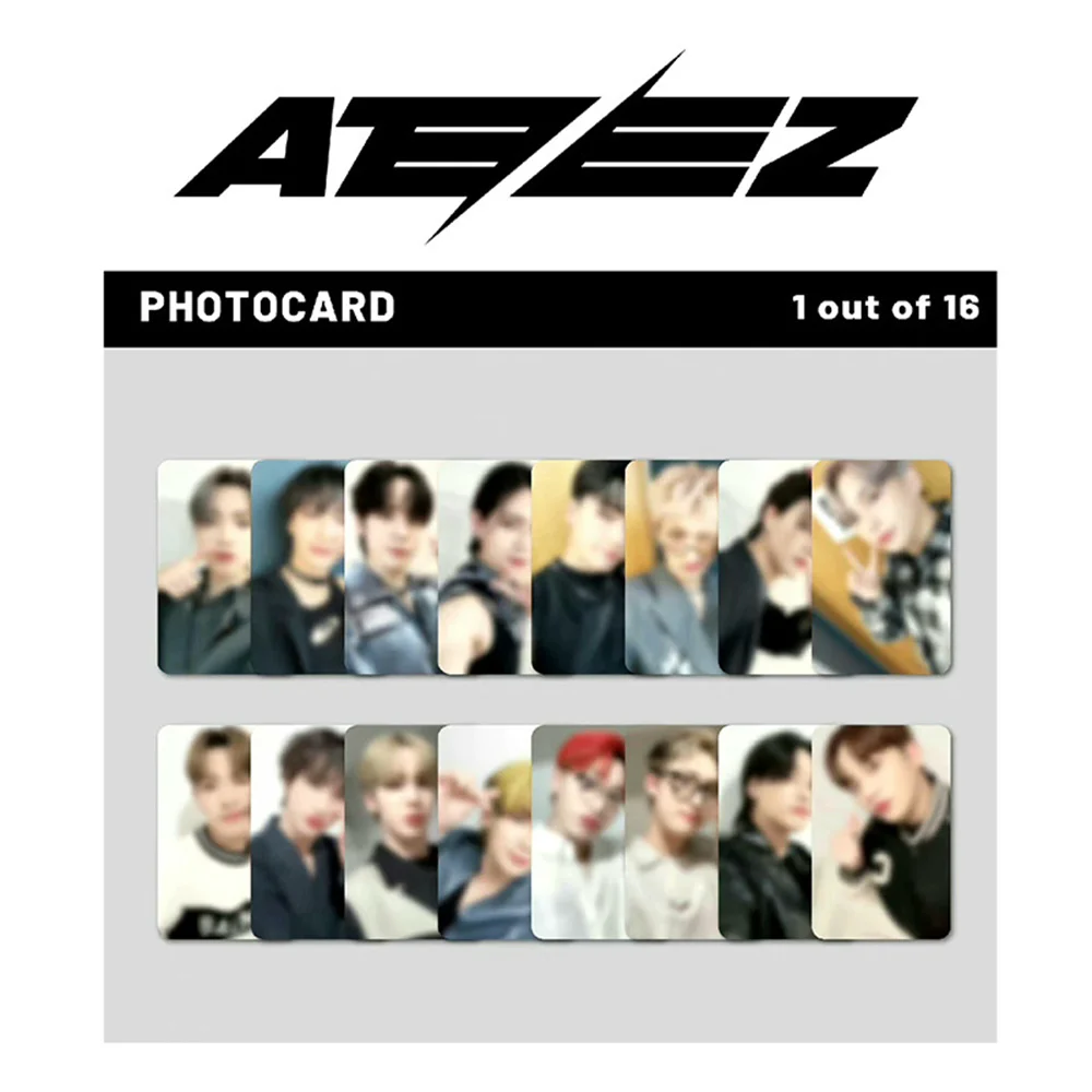 KPOP ATEEZ Photocards THE WORLD EP.2 : OUTLAW Album LOMO Cards HongJoong SeongHwa Lucky Draw Card ATINY Fans Collections