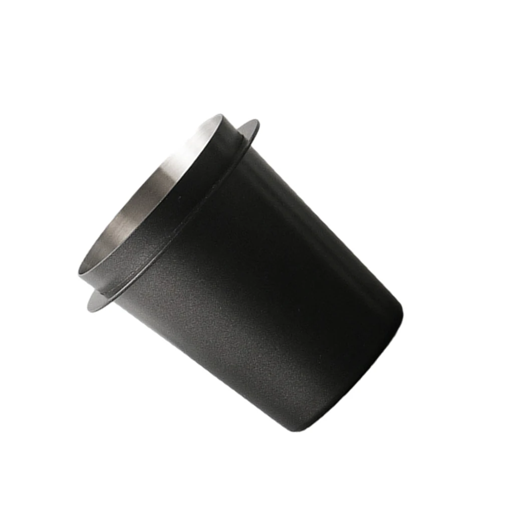 51/53/58mm Coffee Dosing Cup Powder Feeder Part For Espresso Grinder Machine E61 Grinder Black Brushed Black 51MM