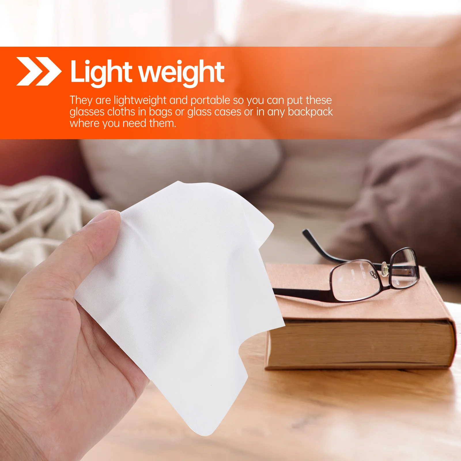 

8Pcs Eyeglass Cleaning Cloth Non-Scratch Fine Cleaning Cloth for Camera Lens Electronic Screens Lightweight Portable