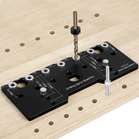 Shelf Pin Jig 1/4 Inch Aluminum Alloy Shelf Pin Drilling Guide 32mm Spacing Woodworking Straight Hole Drilling Jig Hardware