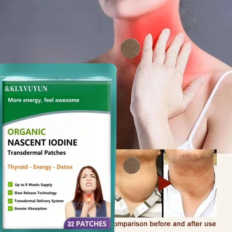 Organic Nascent Liquid Iodine Extract - 5000mcg Healthy Aging Formula - Transdermal Patches.Patches Made in USA.