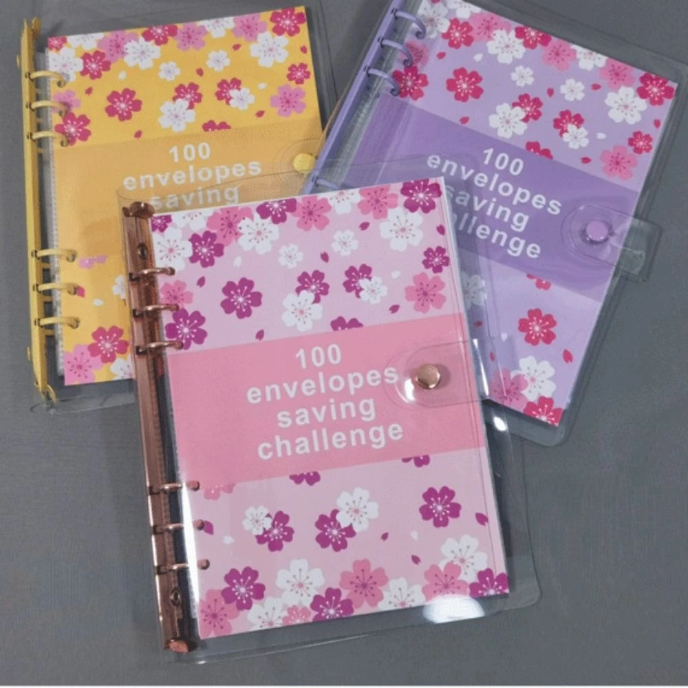 Financial Management 100 Envelope Savings Challenge Money Saving Loose-Leaf Binder 100 Envelope Challenge Binder PU 100 Envelope