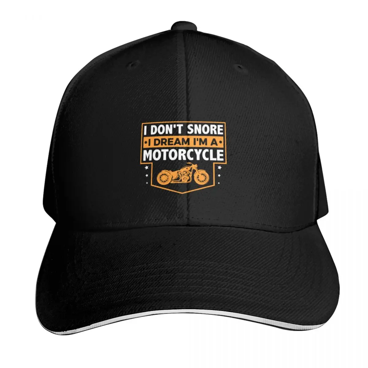I don't snore I dream I'm a Motorcycle Baseball Cap luxury woman cap hard hat Hat Luxury Brand Ball Cap Male Women's