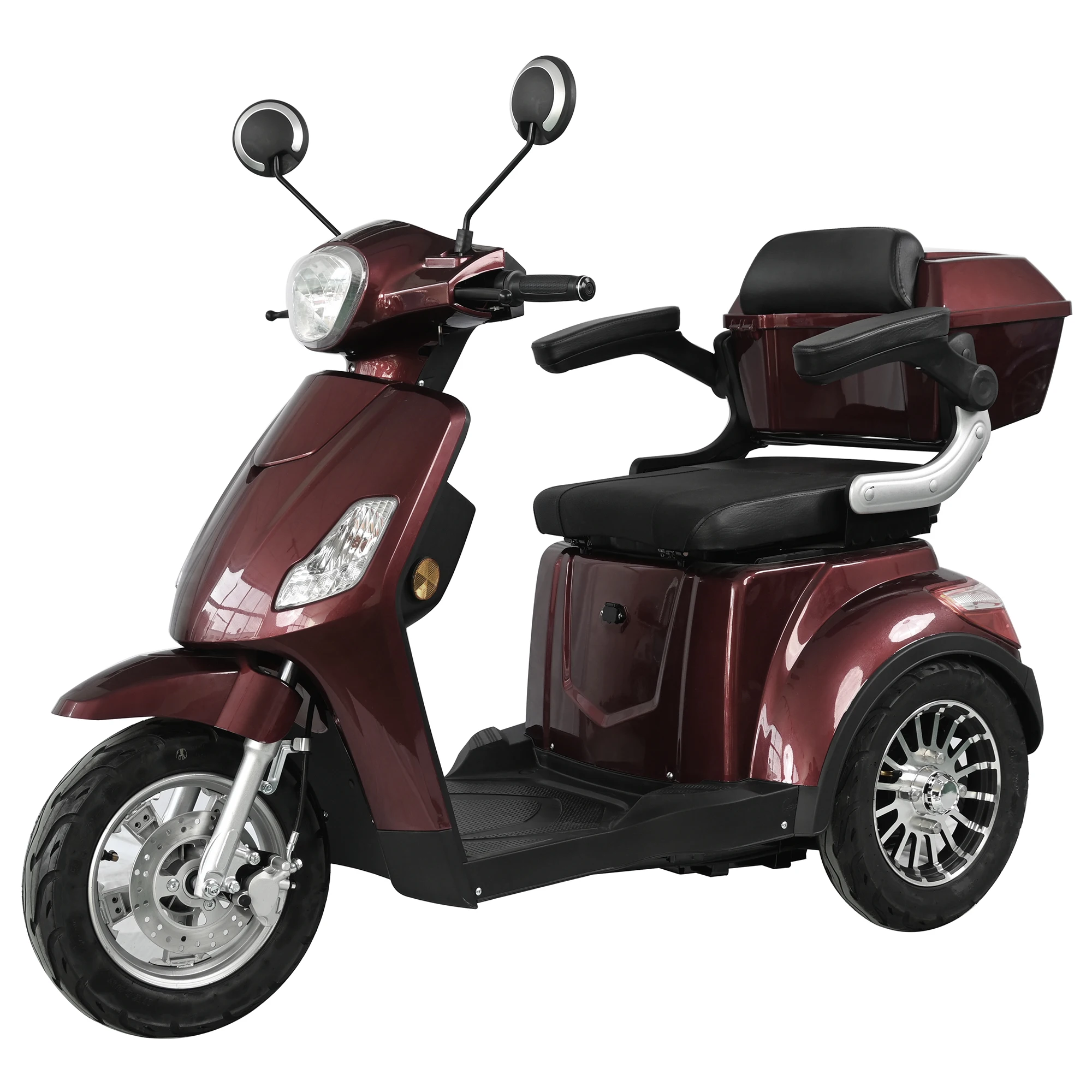 

STLF Factory Direct Sales Adult Three Wheel Electric Tricycle60V 50-70km/h Speed Open Body DOT Certified Storage Box for Elderly