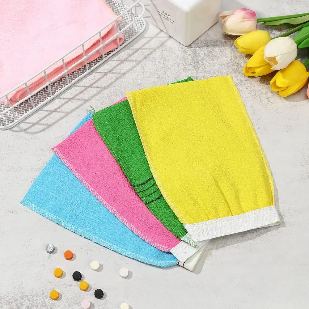 1/5Pcs Shower Bath Scrub Glove Exfoliating Body Scrub Shower Towel Washcloth Portable For Adults Coarse Grain Brush