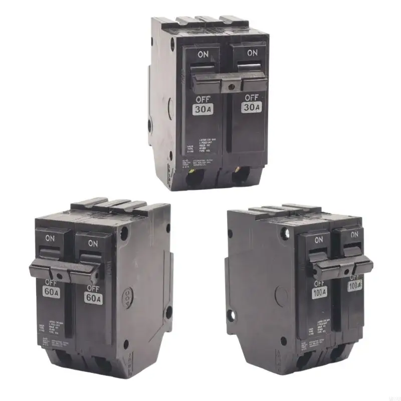 

Space Saving 2P MCB Plugs In Breaker Heat Resistant Housing Double Poles Circuits Breaker Upgrades for Large Power M89B