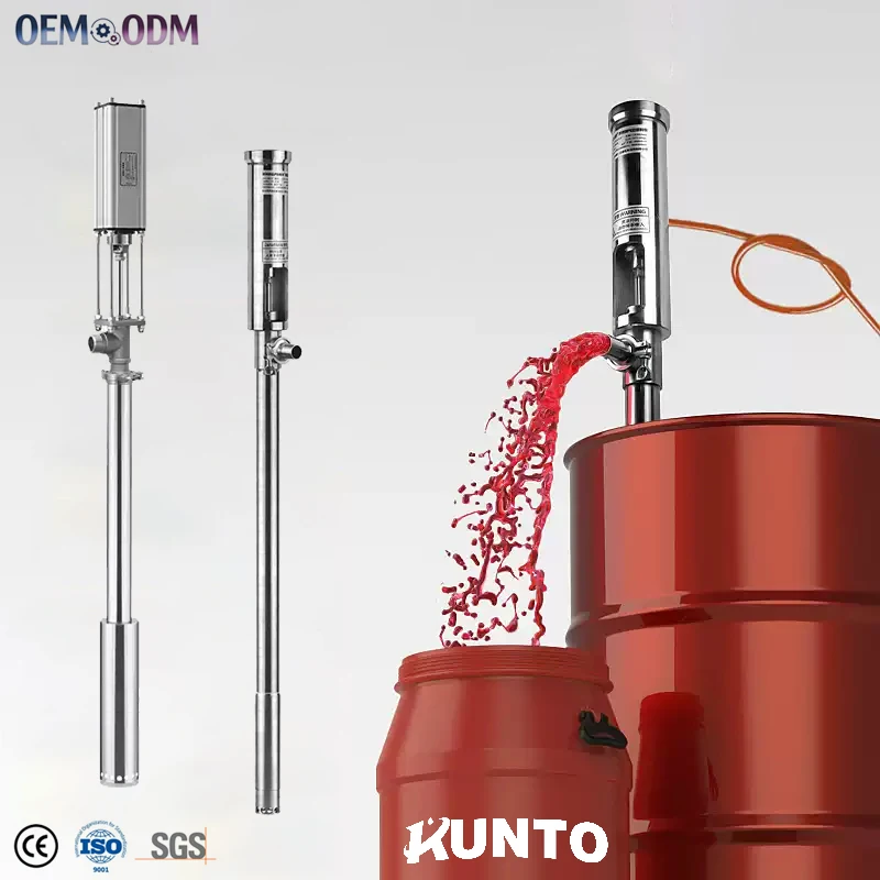 

Drum Pump Air Pneumatic SS316 High Viscosity Air Motor Pneumatic Piston Drum Pump for Viscosity Liquid