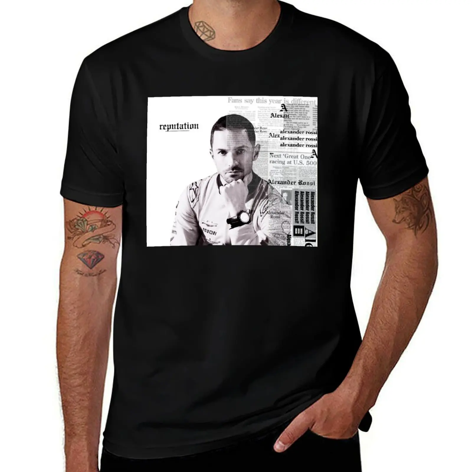 Alexander Rossi Reputation T-Shirt Urban Style Casual Short Sleeve Top T-Shirt