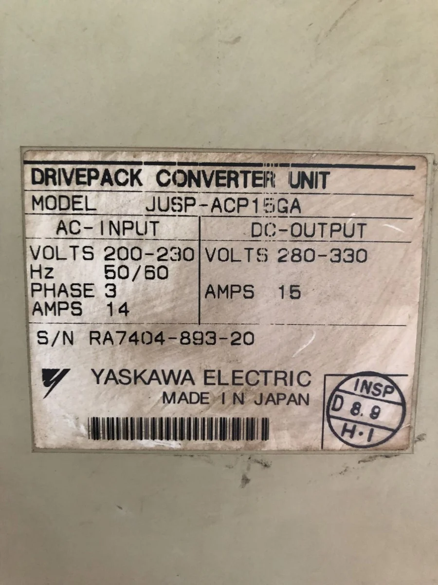 Yaskawa Servo Drive Power Supply JUSP-ACP15GA Original Stock