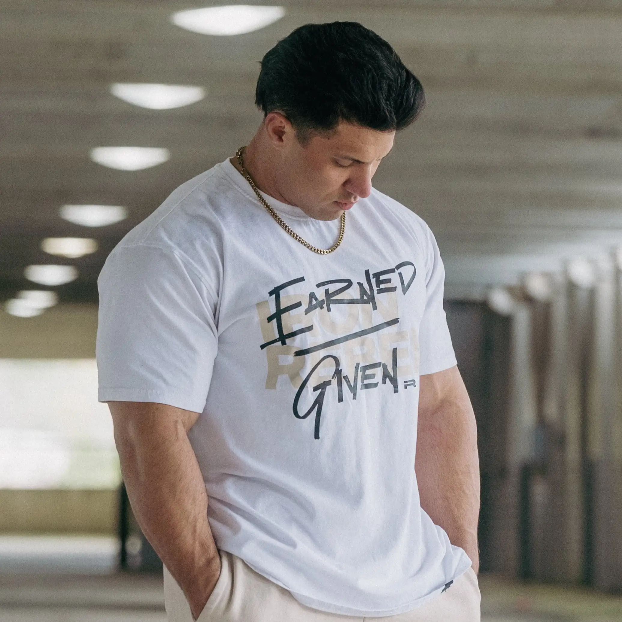 Summer GYM Earned Given Oversized Tee _ Ultimate Tee for Bodybuilders & Powerlifters