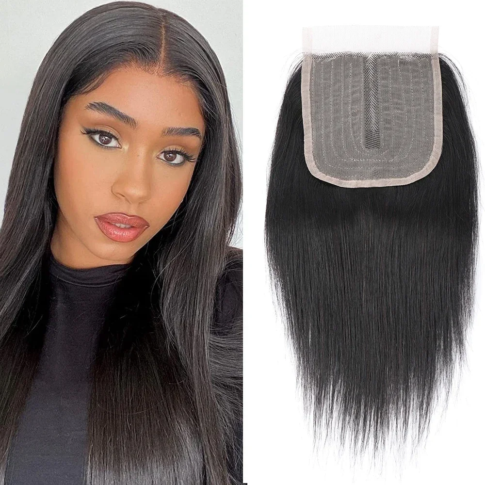 

Berry Straight Human Hair Closure 4x4 Lace Closure Pre Plucked Virgin Hair Hand and Machine Made with Baby Hair Closure Only