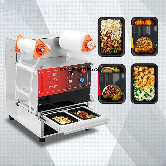 

DASEN Electric Heat Seal Machine Fruit Meal Sealer Machine Tray Sealing Packaging Machine for Food Meal Box