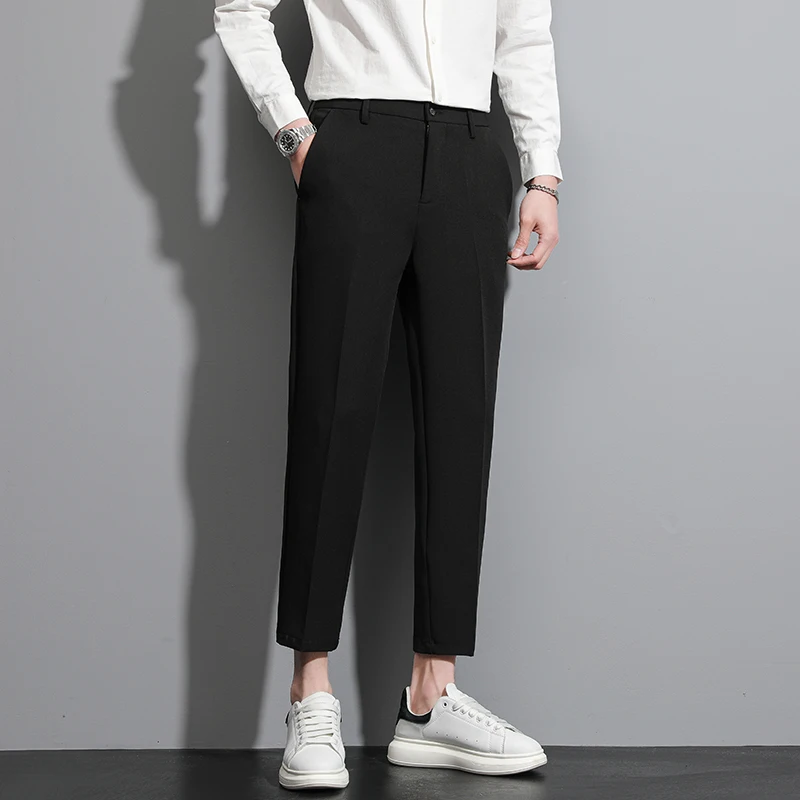 2024 Spring Summer The New Men Suit Casual Trousers Pants Business Classic Pants Straigh Ankle-Length Pants Plus Size 27-38