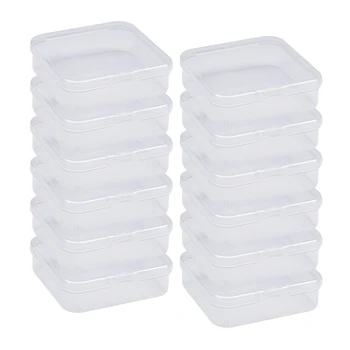 Różnorodne przezroczyste plastikowe pudełka do przechowywania drobiazgów, akcesoriów i części, wielofunkcyjne przenośne pudełka