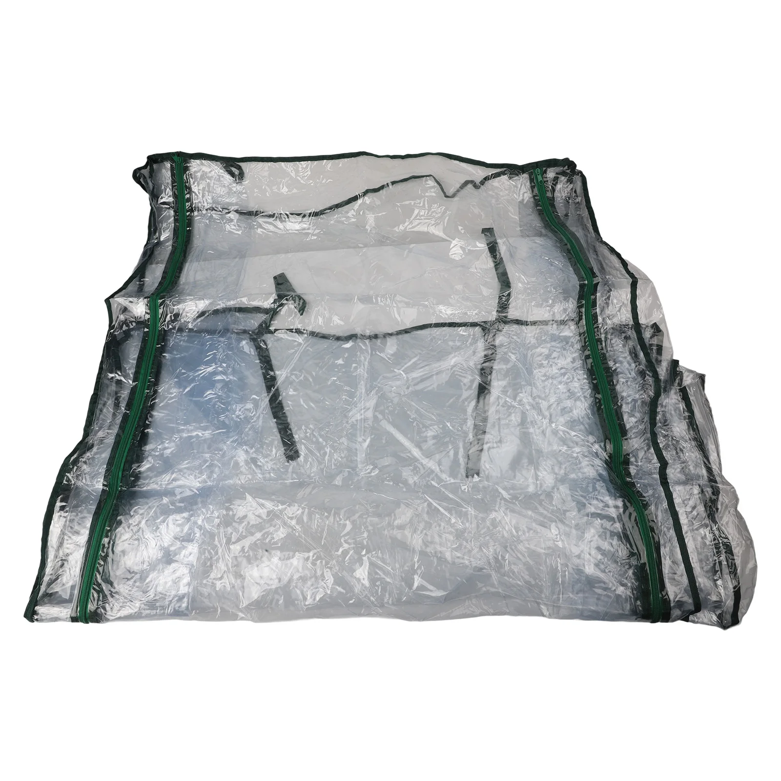 

For Home Gardening White With Green Edges Rolling Door PVC Greenhouse For Plant Growth Cover For Garden And Terrace