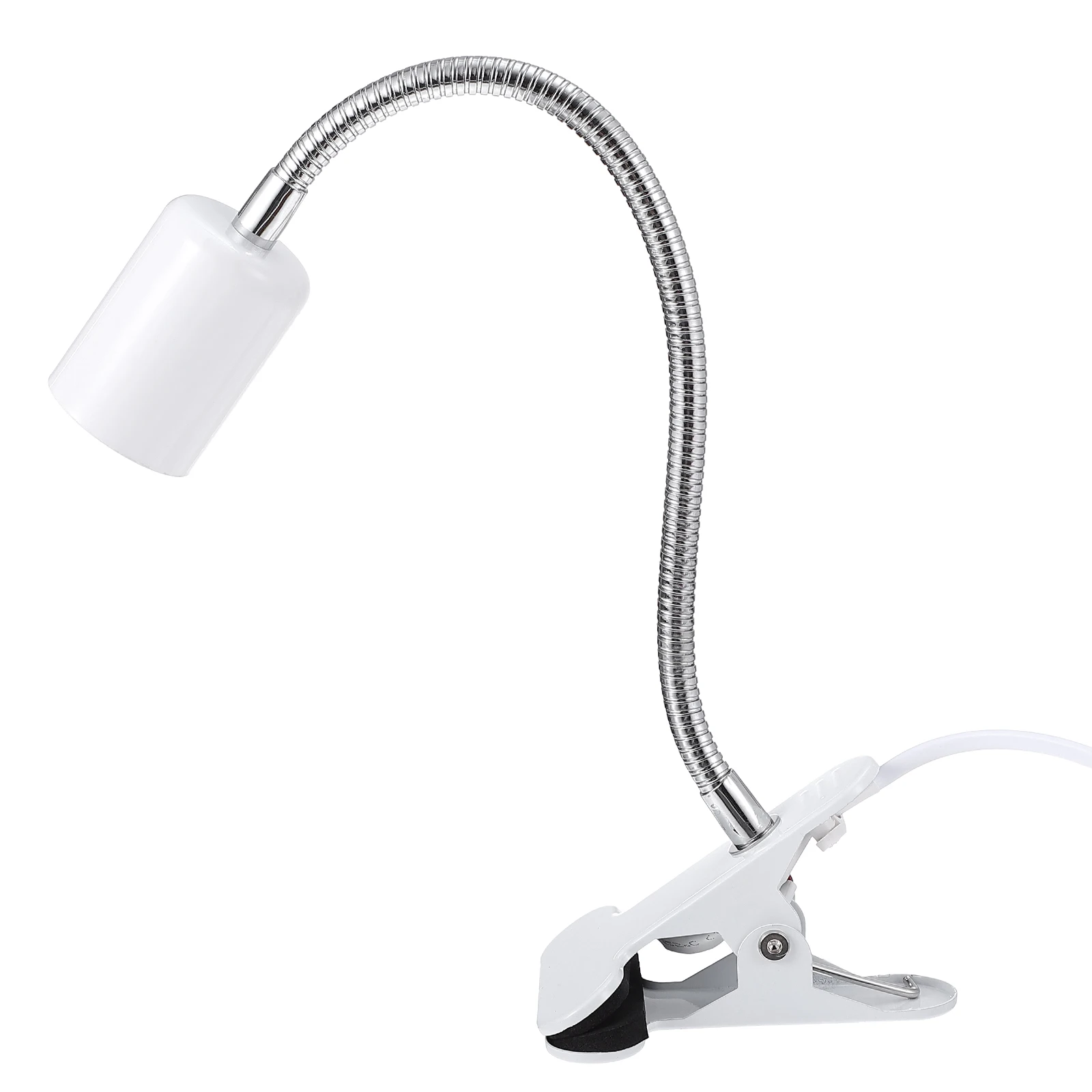 

Adjustable Clamp Lamp Universal Lamp Head Small Study Bedside Ceramic Thread Plastic Bottom Stainless Steel LED Bright Light
