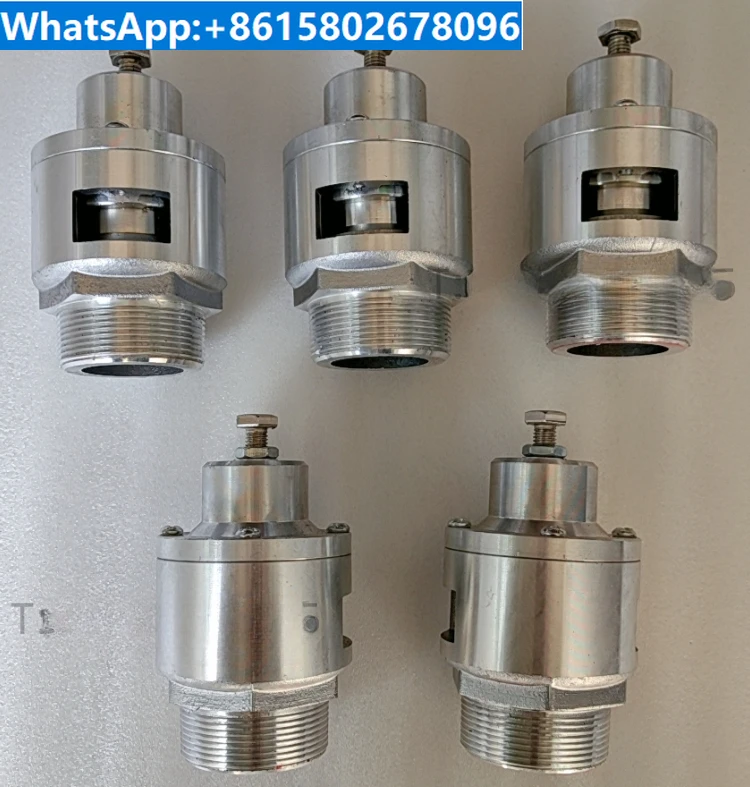 Fan specific pressure relief valve SVF-80 A27TW-2Q external thread spring adjustable air aluminum alloy DN80