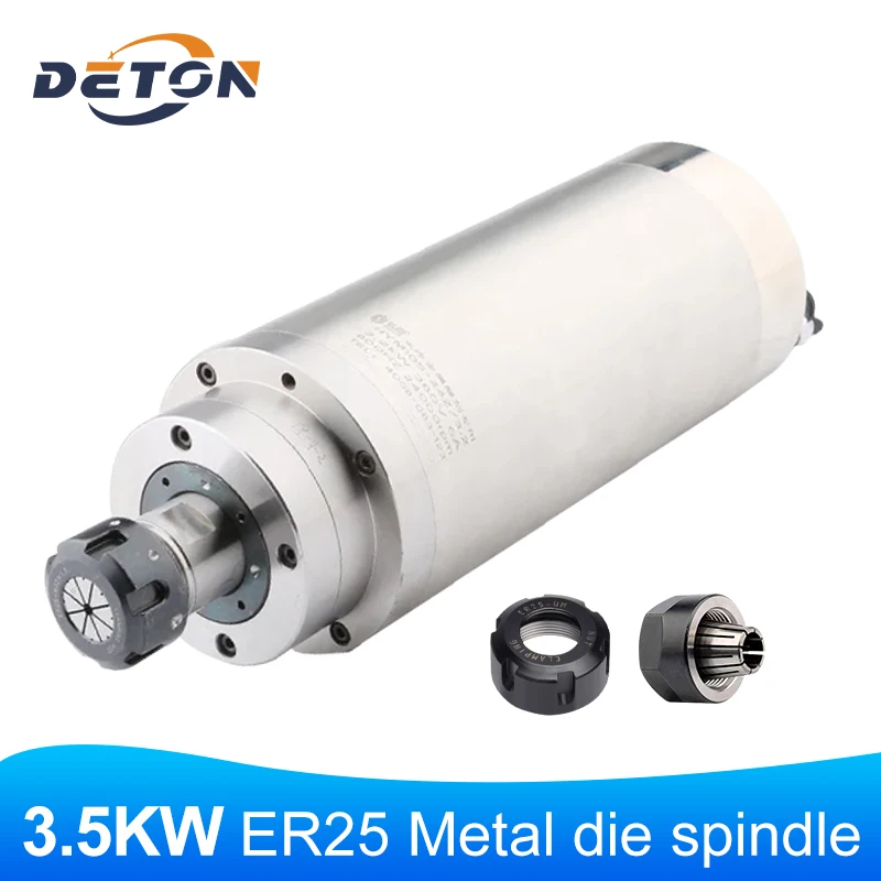 

3.2KW Metal Engraving Water-cooled Spindle Motor 4 Bearings 220V 380V Diameter 105mm ER25 For CNC Engraving Cutting Machine