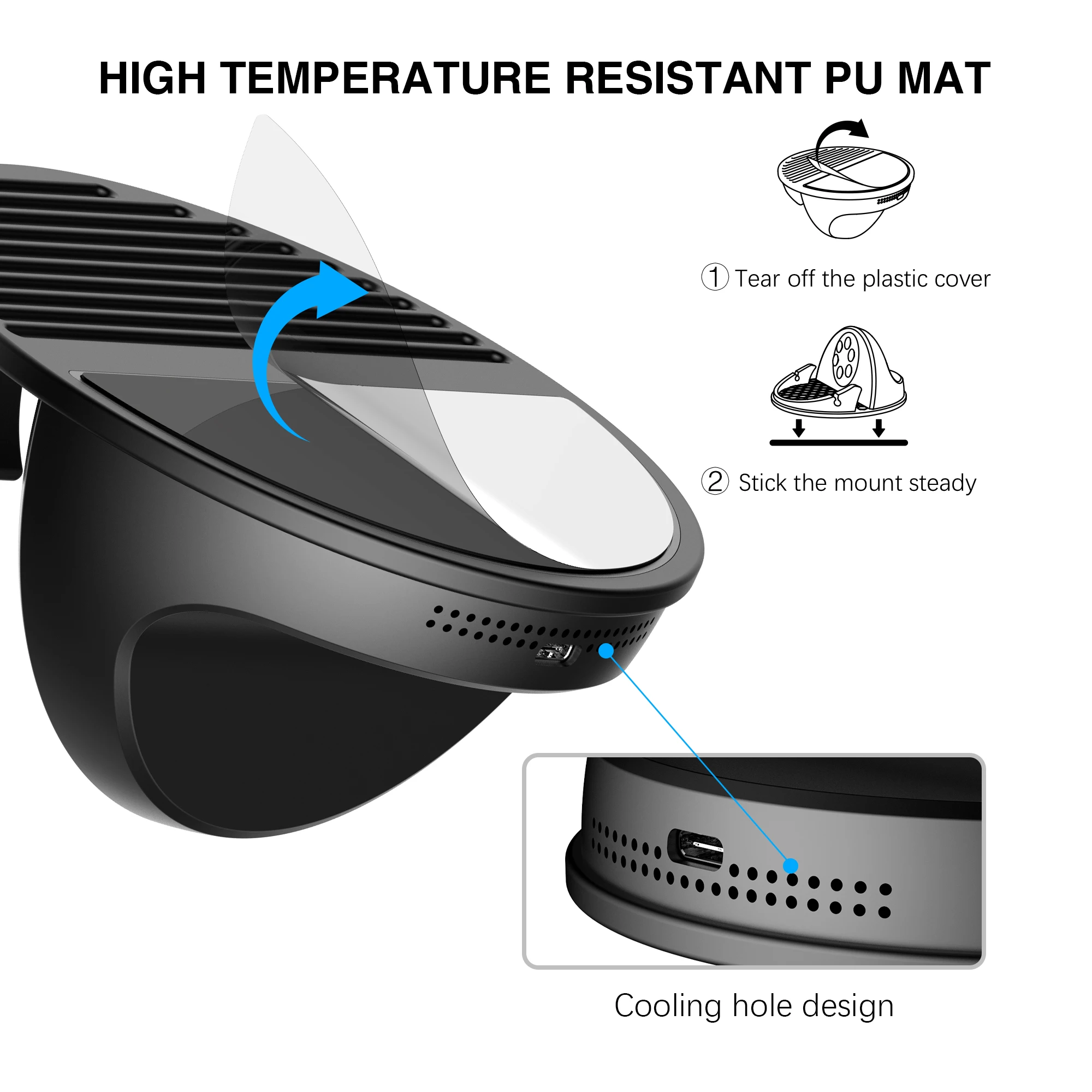 حامل هاتف السيارة شاحن لاسلكي غير قابل للانزلاق، شاحن لاسلكي سريع للهاتف المحمول للوحة القيادة لشاحن السيارة اللاسلكي iPhone15W
